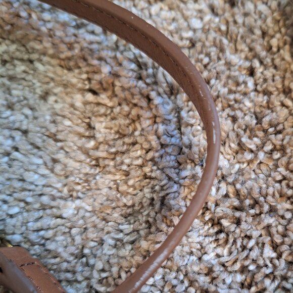 Fossil Rachel Satchel B/W Heart Stripe Vegan Leather & Canvas Crossbody Bag - Picture 10 of 10